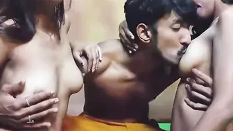 Desi Indian threesome sex FFM