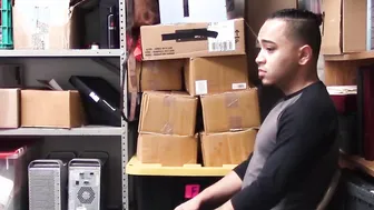 Never porn video – Bearded and hairy security officers fucks a young perp