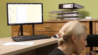 Blonde beauty drilled missionary style for the money loan