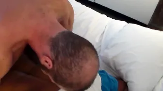 Chubby bear shoves big hairy dick deep in friends ass