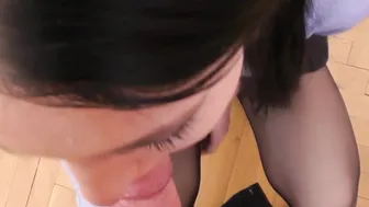 Young British babe POV screwed after blowing seniors dick