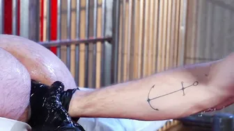 Handsome mature dude fist fucked by handsome young hunk