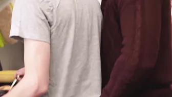 Sexy blond twink riding his stepdads fat cock and cumming