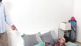 Tall and hunky stepdad barebacked hard by his young stepson