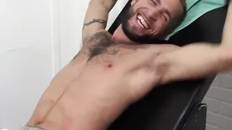 Tino loves being strapped down and getting his feet tickled