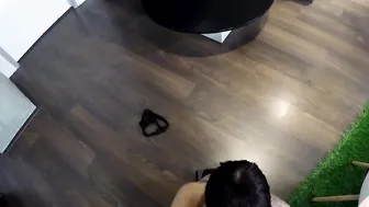 Cute slut undresses and spreads her legs for hardcore action