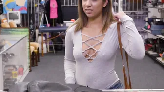 Kinky latina Mariah teasing in pawnshop before pounding