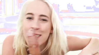 Blonde juicy babe Cadence Lux getting her face fucked hard
