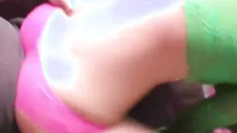 Denice rubbing her butt on pants Lap Dance 2