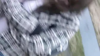 Naughty Jenny rubbing dicks on Car and Blowjob Outdoor 2