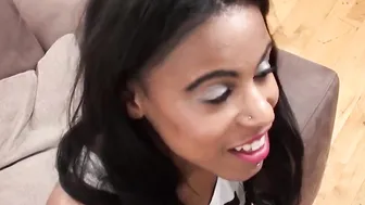 PASCALSSUBSLUTS - Brown babe Ellie fed with cock and slammed