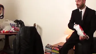 Submissive MILF restrained and dommed with rough sex