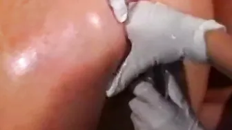 Delicious lesbian babes strapon banging in sweet threeway