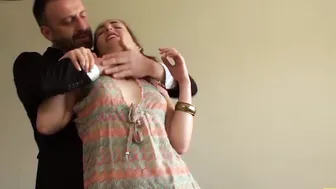 English subslut punished and facialized by rough dom