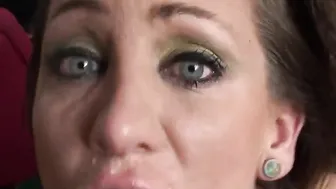 Roughly dicked UK wench receives a big facial from master