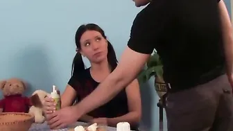Stasy Licks Whip Cream Off of Meat Stick
