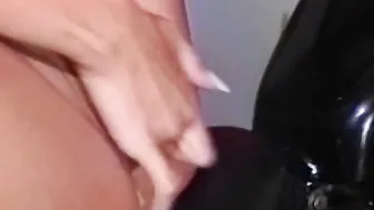 Toying lesbians drilling asses and pussies in group action