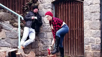 Angel Wicky Knows How To Handle Hard Wood 2