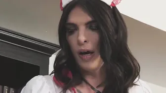 TS nurse in fetish uniform Chelsea Marie wild stuffing time