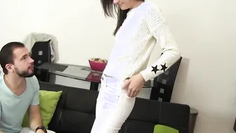 19yo porn video – Very cute teen throat fucked with big swollen dick