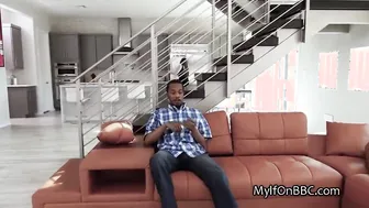 Vehicle mechanics long african dick inside suburban housewife