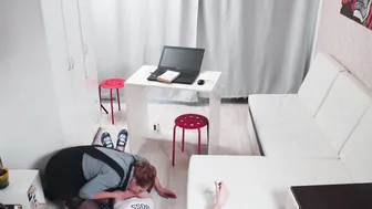 Redhead teacher revives and fucks handsome young student