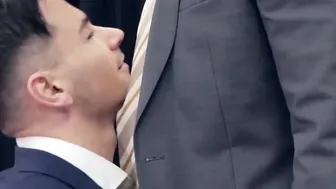Executive stud disciplines employee with big cock banging