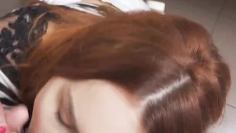 Redhead cheats on her boyfriend for a huge sum of money