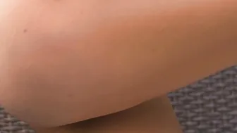 Sensual teen Katrine Pirs shows off shaved pussy outdoors