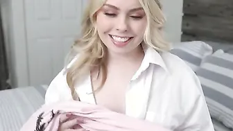 Bombshell porn video – Haley Spades sneaks in her stepbrother Codey Steeles bedroom to smell his laundry. He is