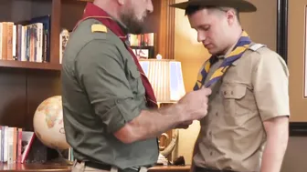 Hot young scout Maxx gets passionate fingering in the office