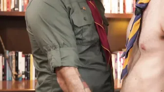 Hot young scout Maxx gets passionate fingering in the office