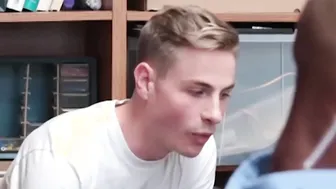 Black officer gets himself some raw twink ass to punish