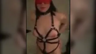 Slave Stella sucks my cock and offers her asshole