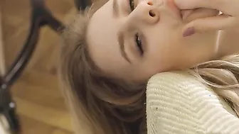 A sheer bra and matching g-string hug all of teenie dream Marcelas curves but this Cutie eighteen isnt about to