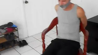 Daddy and young dude bound each other