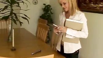 Blonde getting caught and fuck