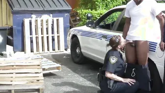 Big booty police women pounded by black suspect in public