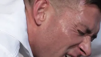 Muscular naval officer humiliates and fucks young sailor