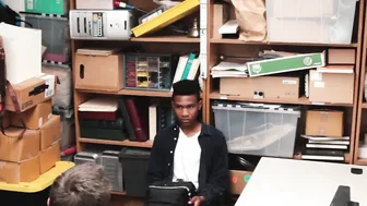 Cute ebony thief bare fucked by big dicked security guy