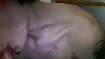 Emo twink Lewis works hard to drain the cum from his balls