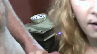 Nasty bukkake sluts munching on cocks and balls