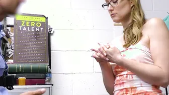 Bespectacled blonde MILF fucked by a big cocked guard