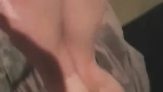 Curly haired red head babe getting her booty ruined and vagina creampied