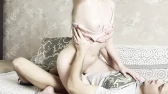 stepbrother doesnt wake up in the morning Stepsister will help with the best blowjo