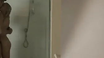 Spanish blossom Chiki Dulce steps beneath the warm spray of the shower. Shes just planning on gets clean but when