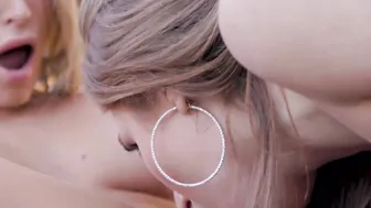 Tattooed Emma Hix fingered and pussy licked by wild lesbian