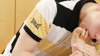 Pervy porn video – Pervy twink licks boyfriends toes before raw drilling him
