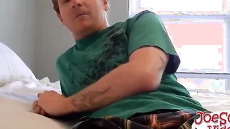 Hot young bisexual John has a little experience with guys