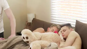 Creepy doctor watching two sedated twinks